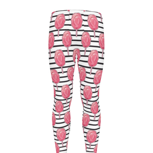Cotton Candy Striped Pattern Print Men's leggings