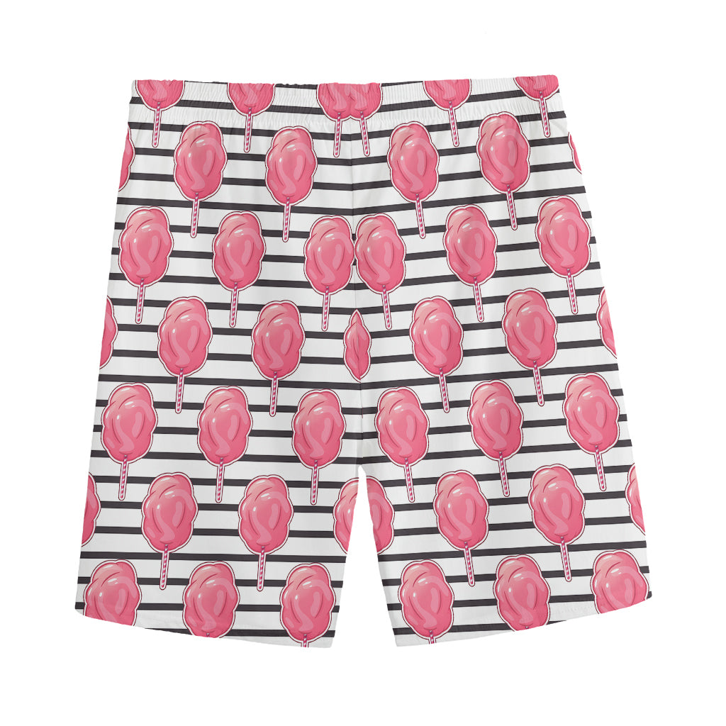 Cotton Candy Striped Pattern Print Men's Sports Shorts