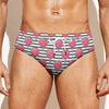 Cotton Candy Striped Pattern Print Men's Swim Briefs