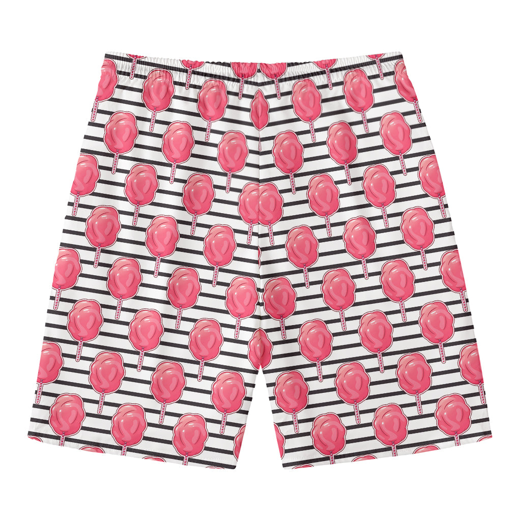 Cotton Candy Striped Pattern Print Men's Swim Trunks