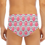 Cotton Candy Striped Pattern Print Men's Triangle Swim Briefs