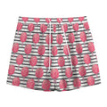Cotton Candy Striped Pattern Print Mesh Shorts