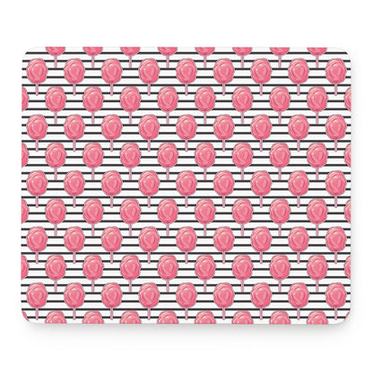 Cotton Candy Striped Pattern Print Mouse Pad