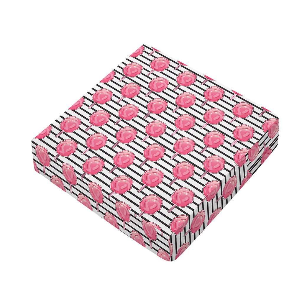 Cotton Candy Striped Pattern Print Outdoor Seat Cushion Cover