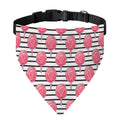 Cotton Candy Striped Pattern Print Over The Collar Dog Bandana