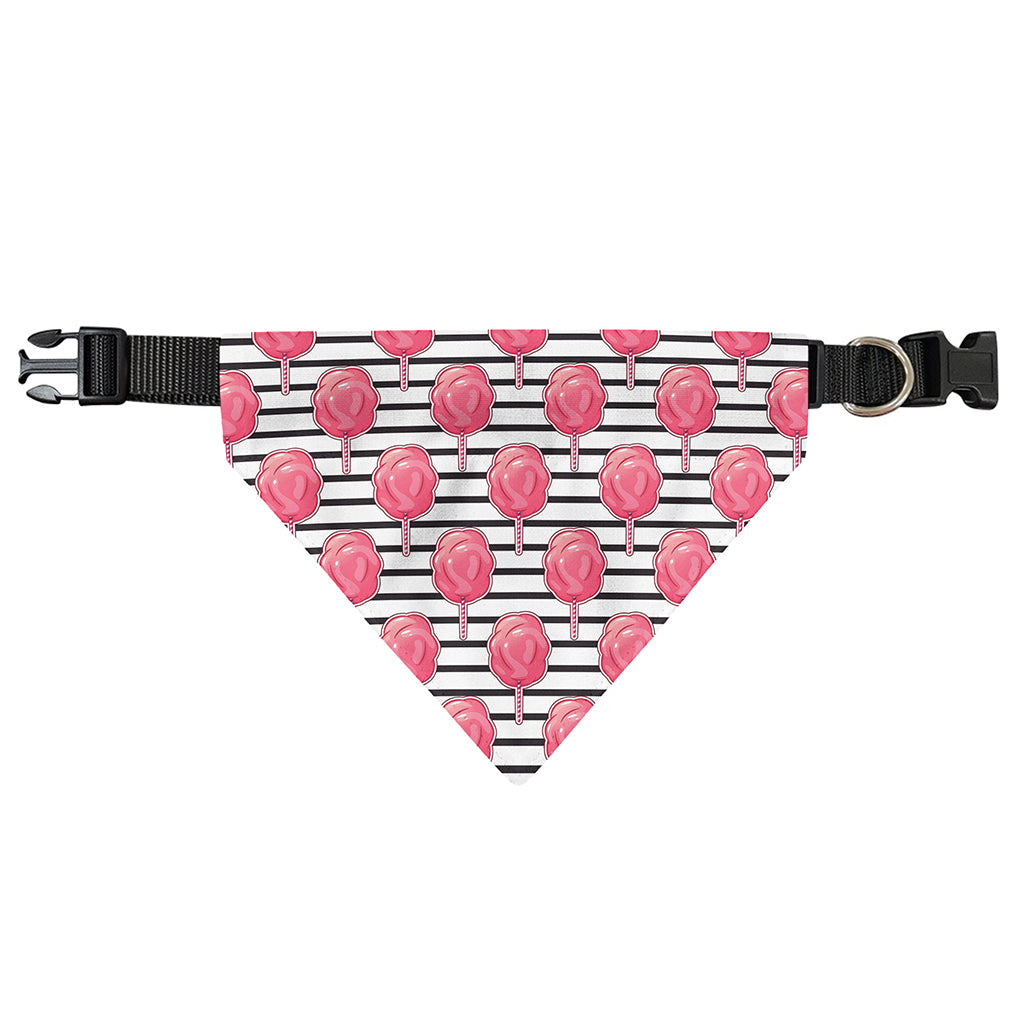 Cotton Candy Striped Pattern Print Over The Collar Dog Bandana