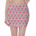 Cotton Candy Striped Pattern Print Pencil Mini Skirt