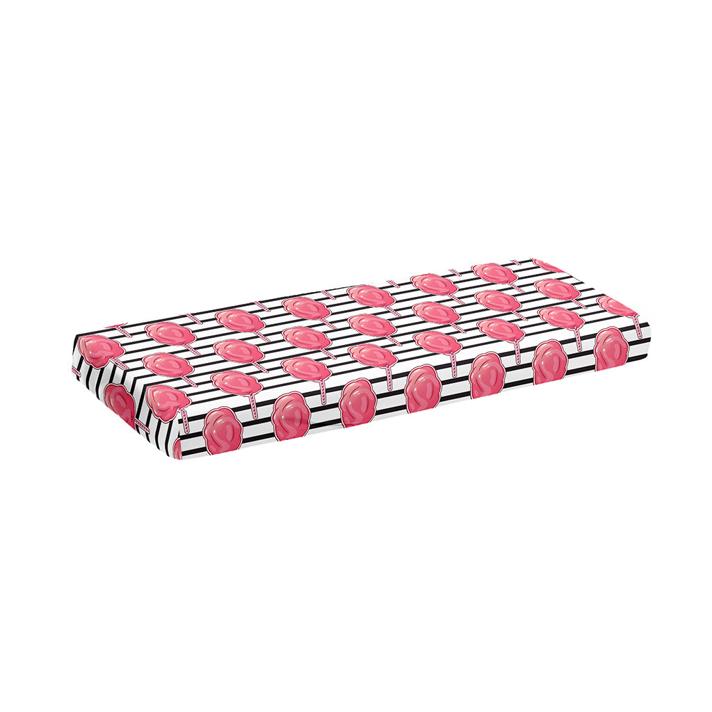Cotton Candy Striped Pattern Print Piano Keyboard Cover