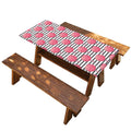 Cotton Candy Striped Pattern Print Picnic Table Cover