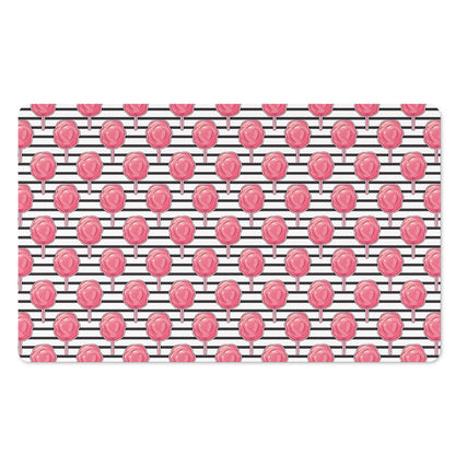 Cotton Candy Striped Pattern Print Polyester Doormat
