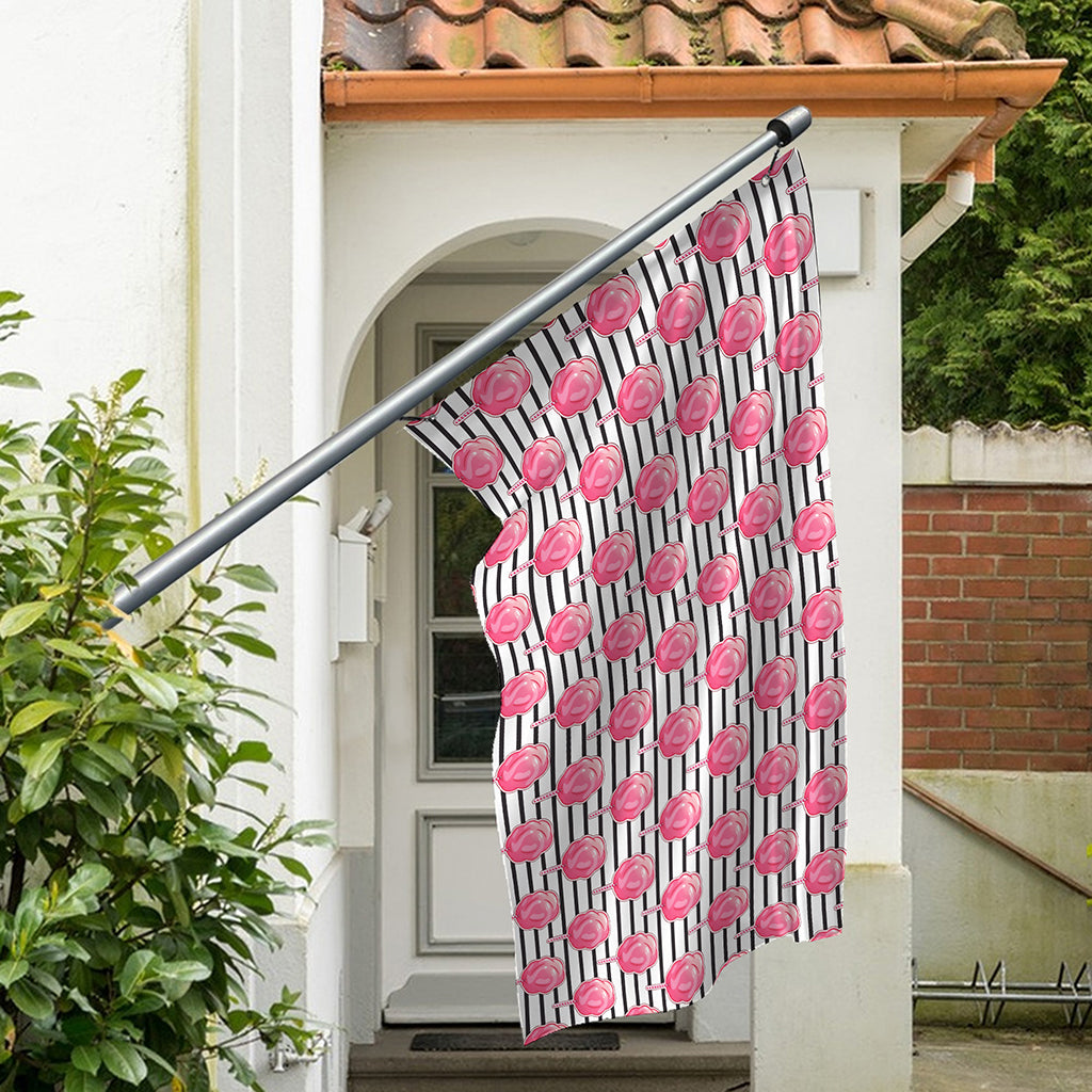 Cotton Candy Striped Pattern Print Polyester Flag