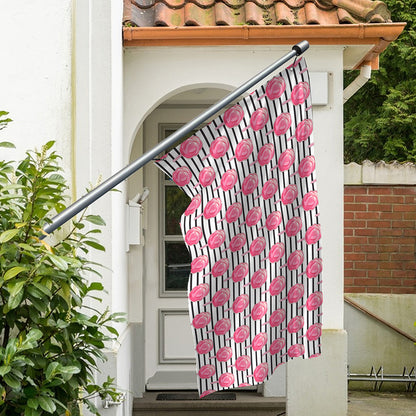 Cotton Candy Striped Pattern Print Polyester Flag