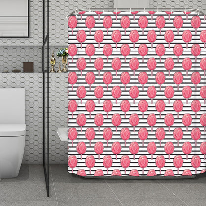 Cotton Candy Striped Pattern Print Polyester Shower Curtain