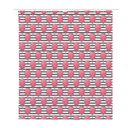 Cotton Candy Striped Pattern Print Polyester Shower Curtain
