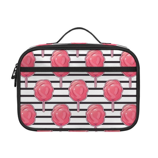 Cotton Candy Striped Pattern Print Portable Lunch Bag