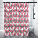 Cotton Candy Striped Pattern Print Premium Shower Curtain