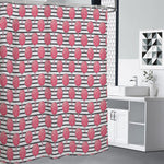 Cotton Candy Striped Pattern Print Premium Shower Curtain