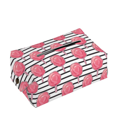 Cotton Candy Striped Pattern Print Rectangle Tissue Box Cover