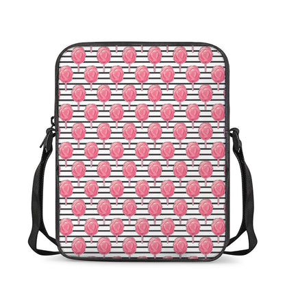 Cotton Candy Striped Pattern Print Rectangular Crossbody Bag