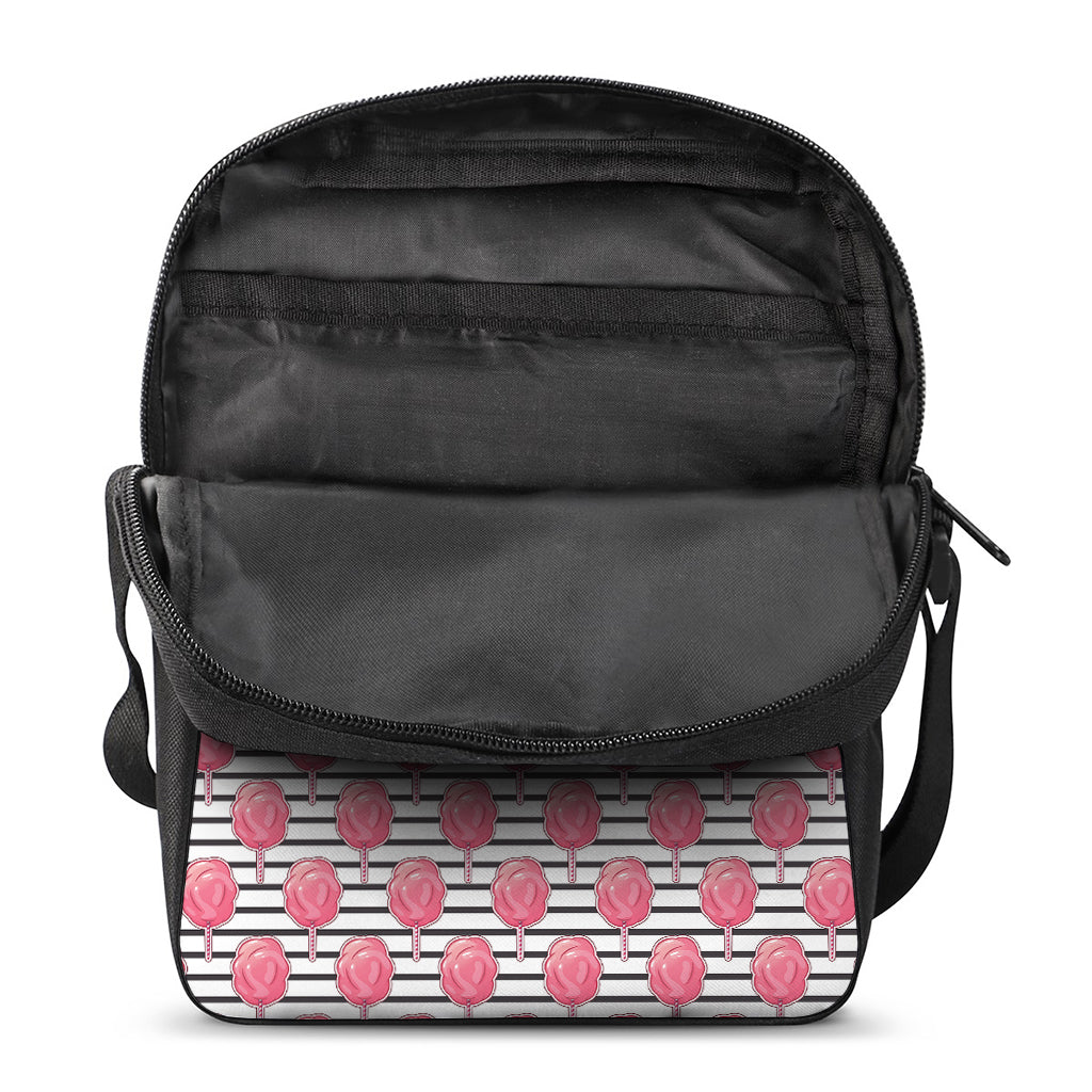 Cotton Candy Striped Pattern Print Rectangular Crossbody Bag