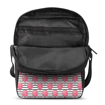 Cotton Candy Striped Pattern Print Rectangular Crossbody Bag