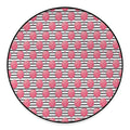 Cotton Candy Striped Pattern Print Round Floor Mat