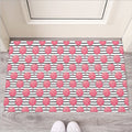 Cotton Candy Striped Pattern Print Rubber Doormat