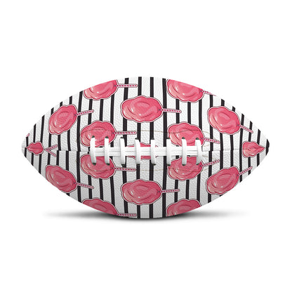 Cotton Candy Striped Pattern Print Rugby Ball