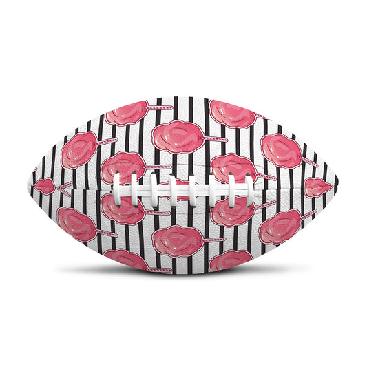Cotton Candy Striped Pattern Print Rugby Ball