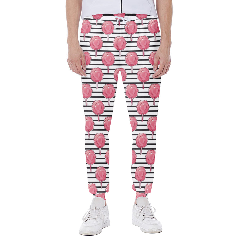 Cotton Candy Striped Pattern Print Scuba Joggers