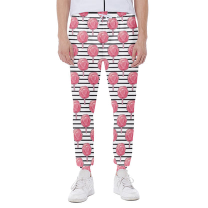 Cotton Candy Striped Pattern Print Scuba Joggers