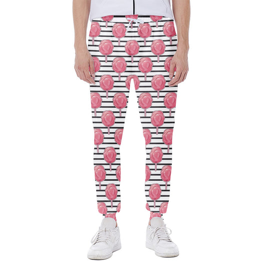 Cotton Candy Striped Pattern Print Scuba Joggers