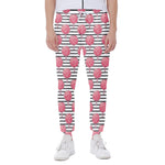 Cotton Candy Striped Pattern Print Scuba Joggers