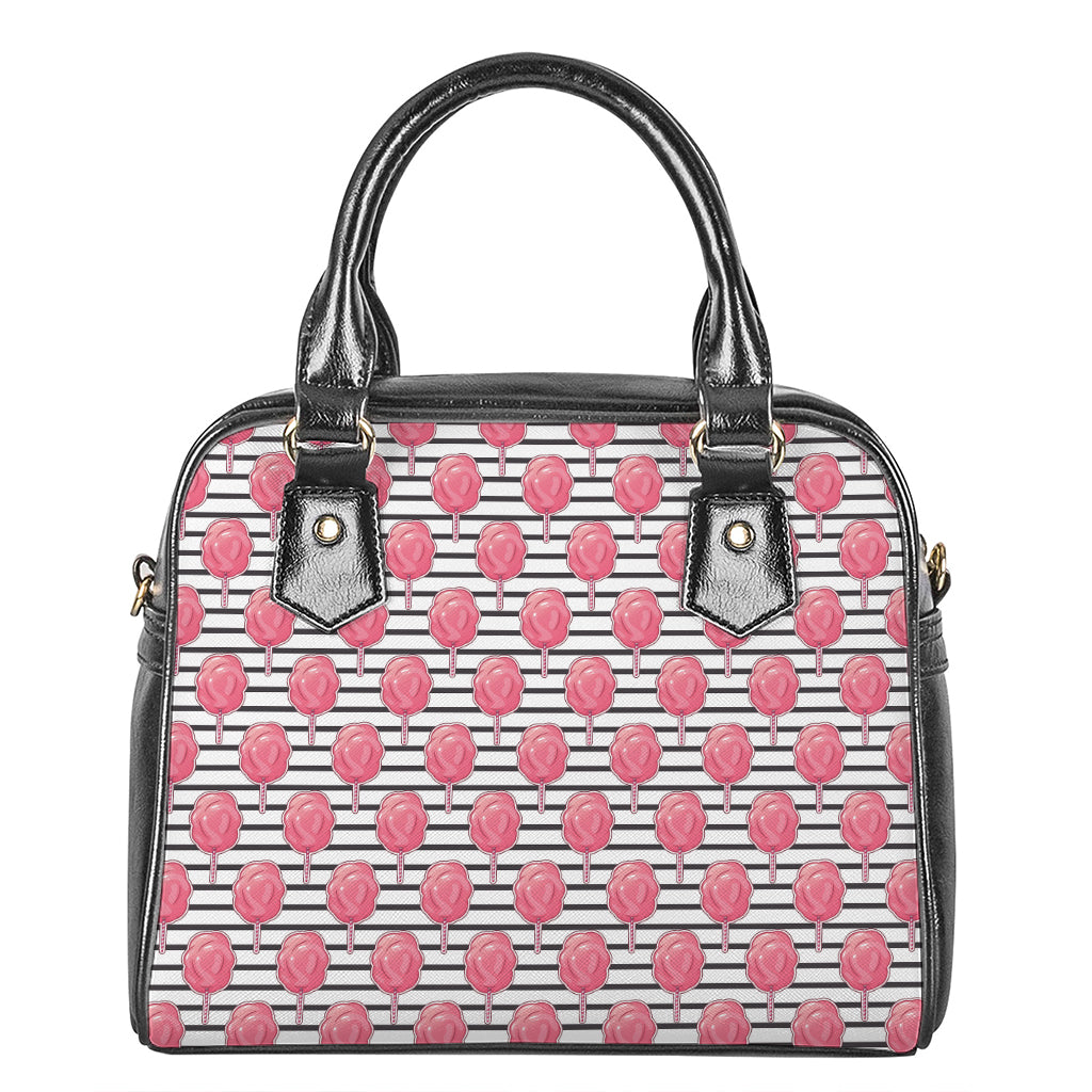 Cotton Candy Striped Pattern Print Shoulder Handbag