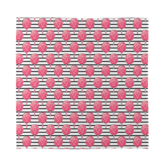 Cotton Candy Striped Pattern Print Silk Bandana