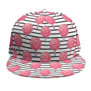 Cotton Candy Striped Pattern Print Snapback Cap