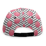 Cotton Candy Striped Pattern Print Snapback Cap