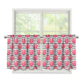 Cotton Candy Striped Pattern Print Tier Curtains