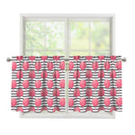 Cotton Candy Striped Pattern Print Tier Curtains