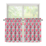 Cotton Candy Striped Pattern Print Tier Curtains