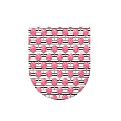 Cotton Candy Striped Pattern Print Toilet Lid Cover