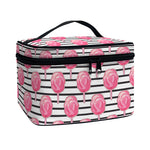 Cotton Candy Striped Pattern Print Travel Makeup Bag