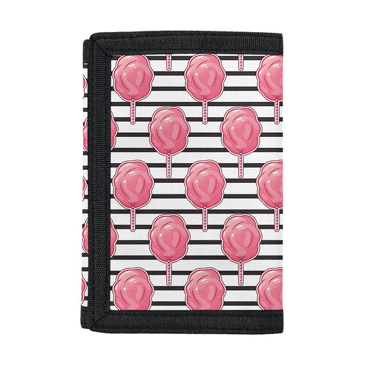 Cotton Candy Striped Pattern Print Trifold Wallet