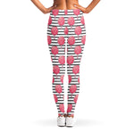 Cotton Candy Striped Pattern Print Women's Leggings