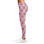 Cotton Candy Striped Pattern Print Women's Leggings