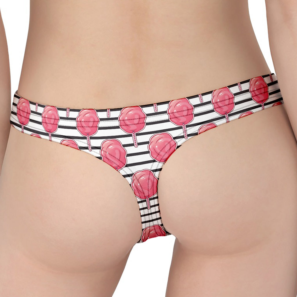 Cotton Candy Striped Pattern Print Women's Thong