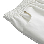 White Smoke Marble Print Cotton Front Slit Maxi Skirt