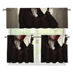 Count Dracula Print 3 Piece Kitchen Curtains