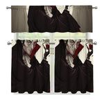 Count Dracula Print 3 Piece Kitchen Curtains