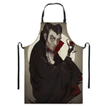 Count Dracula Print Bib Apron With Pocket